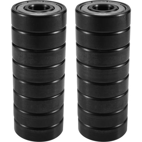 16 PièCes SéRies en CéRamique 608 Roulements 8X22X7Mm ABEC-11 Hybride 6 Billes Blanches ZrO2 Roulement de Planche à roulettes Patinage Rouleau (1/5)
