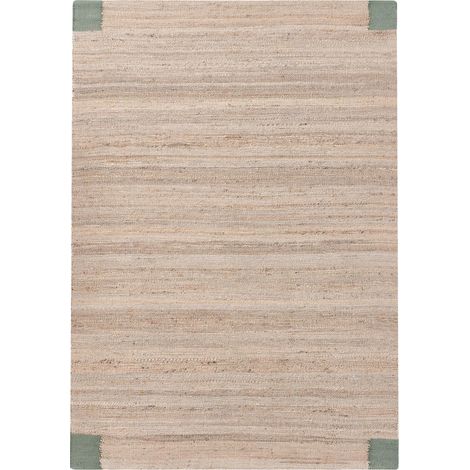 Teppich AMRAVATI Beige / Grün 160 x 230 cm Jute