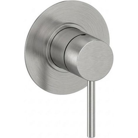 Miscelatore doccia ad incasso spazzolato grigio in ottone con leva monocomando slim Alba (1/2)