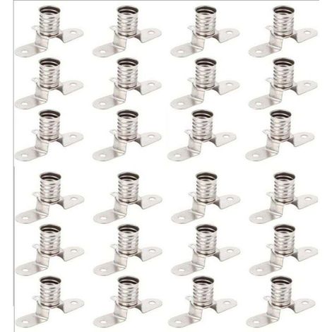 YMYNY E10 Douille Ampoule 24 Pièces Douilles E10 pour Lampe de Signalisation Douille E10 avec Cosses à Souder,Vissez le Petit Porte-Ampoule pour Expériences Circuits Electriques Tests