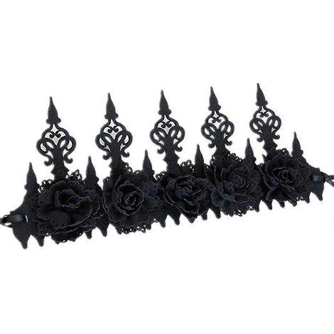 Accessoires de coiffure pour Halloween : guirlande gothique, couronne, bandeau, coiffe pour soirée dansante. (1/5)