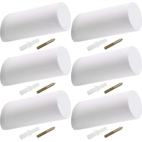 Wooden Hook, Wooden Coat Hook, Wooden Wall Hooks Coat Rack White Wall Hook for Hanging Coats, Hats, Jackets, Bags (6 pcs White)