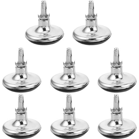 Lot de 8 pieds de meubles robustes pour canapé, lit, fauteuil et tambour, avec patins de protection pour tapis et moquette, faciles à installer et à fixer. Patins de protection pour chaises et sols. (1/4)