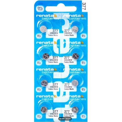 377 BLISTER DE 8 PILES SR626SW RENATA pour montre