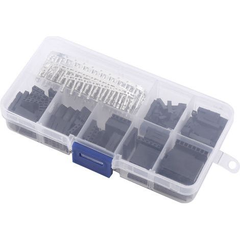 Kit de conectores puente, 310 piezas, conectores macho a hembra de cable Pickle de 2,54 mm, bloques de terminales, conectores y pines, kit de carcasa electrónica (1/5)