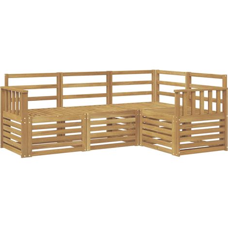 Set Divani da Giardino  Divani 4 pz Bianco 187,5 x 128,5 x 73 cm (1/5)