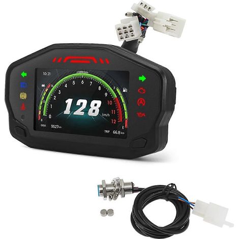 AD Universal Motorrad-Armaturenbrett-Drehzahlmesser LCD Digital