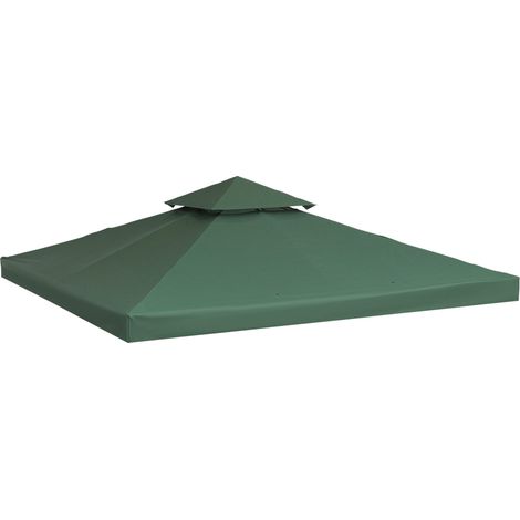 Replacement canvas for 3 x 3 m gazebo tent, dark green (1/5)