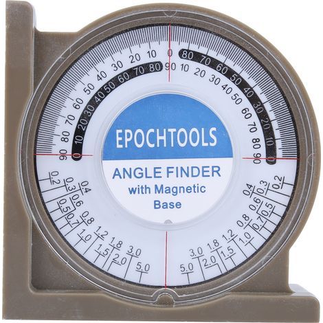 Détecteur d'angle d'inclinomètre de pente, outil de mesure de détecteur de couvercle transparent 0-360 ° pour mesurer les angles du produit (1/5)
