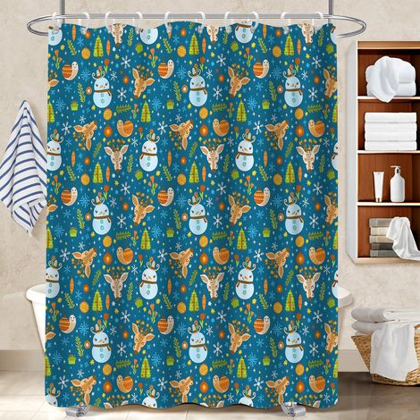 Rideau douche polyester 180x180 pratique rideau étanche pour personne à mobilité réduite (1/5)