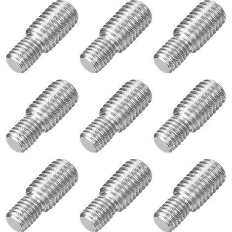 9pcs Boulon à Tige Filetée Double Extrémité M8x10mm à M10x15mm (1/5)