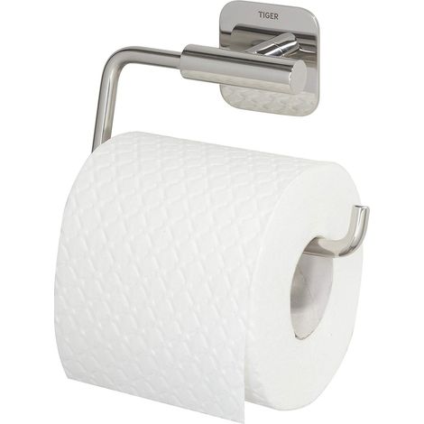 Tiger Colar Portarotolo, Acciaio inox lucidato, Con mensola (1/5)