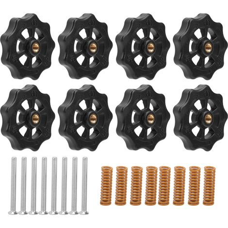 Kit de 2 kits de nivellement, écrou M4 avec ressort, compatible avec le plateau chauffant des imprimantes Creality CR-10/CR-10s/Ender 3 (1/5)