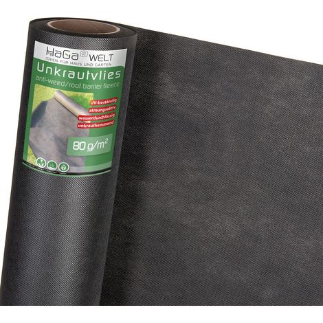 GARTENVLIES 80g/m² 1,6m x 50m Unkrautvlies Beetvlies für Erdbeer- Gemüsebeet (1/4)