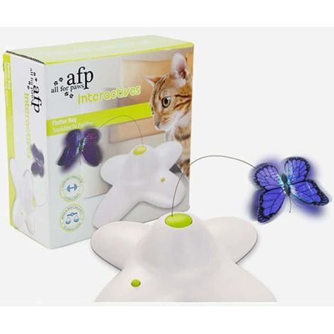 Jouet interactif papillon pour chat avec deux jouets volants automatiques de rechange pour chats d'intérieur (1 paquet)V (1/4)