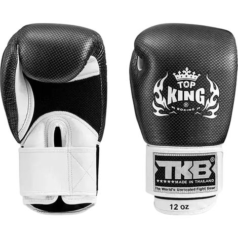 Gants de boxe thaï Top King Empower Air Muay Thai blancs 10 oz