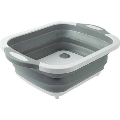 Planche à découper multifonction en plastique, pliable et portable, avec fonction bassine et évier pour camping et cuisine (1/5)