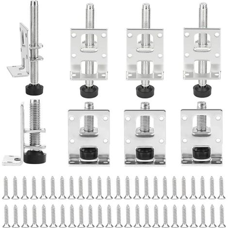 Lot de 8 pieds réglables pour meubles, tables, étagères, armoires, établis 55 mm/102 mm (1/5)