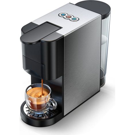 Macchina da caffè multifunzione Ulisem 5 in 1 per NES/DG/caffè in polvere/cialde ESE (44 mm)/per a modo mio, adatta per tazze alte (nero) (1/4)