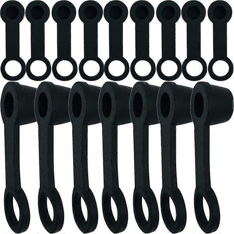 30 bouchons de purge de freins de moto, cache-vis, bouchons en caoutchouc-3.30X1.00X0.70CM-Black (1/3)