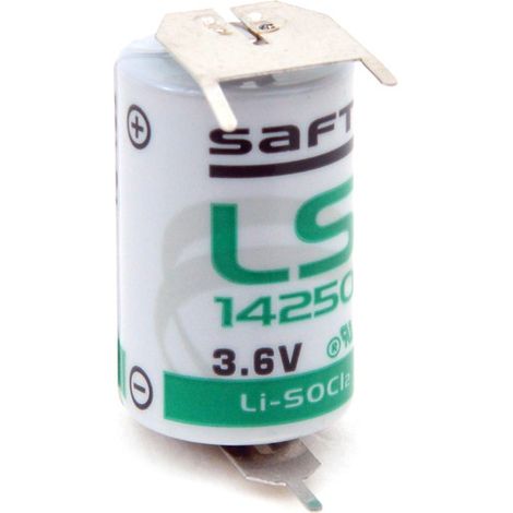 Saft - Pile lithium LS14250-3PF 1/2AA 3.6V 1.2Ah 3PF