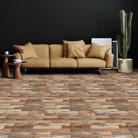Revêtement sticker sol - PARQUET BOIS DU COLORADO - Rouleau adhésif Protection Anti-dérapant - 60x200cm (1/5)