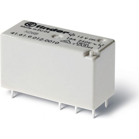 Relais circuit imprimé bas profil 1RT 16A 60V DC AgNi FINDER 416190600010