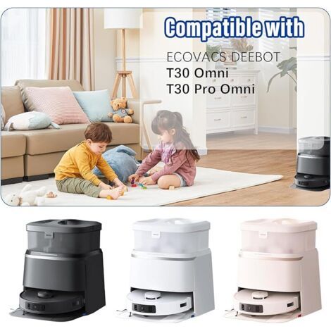 FOREHILL T30 Pro Omni Kit accessoires pour robot aspirateur Ecovacs Deebot T30 PRO Omni, 1 brosse principale, 2 filtres HEPA, 4 tampons de (1/4)