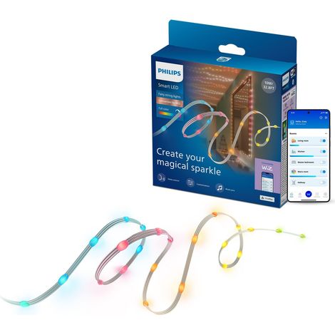 PHILIPS GUIRLANDES LUMINEUSES CONNECTÉES, 10 M, RVBIC 929004710621