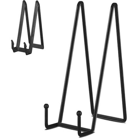 Un juego de 2 soportes metálicos para exhibición, aptos para platos de 30 cm (12 pulgadas).