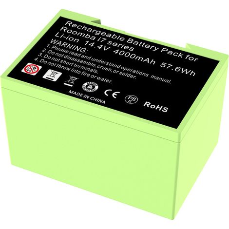 14.4V 4000 mAh Akku für iRobot Roomba e5 e6 i3 i4 i6 i7 i7+ 7150 7550 e5158 e6198 4150 (1/5)