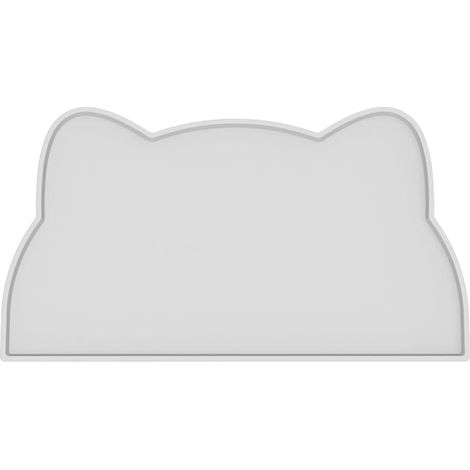 Cat and Dog Bowl Mat, Non-Slip Silicone Bowl Mat, Waterproof Pet Food Mat (Light Grey) (1/5)
