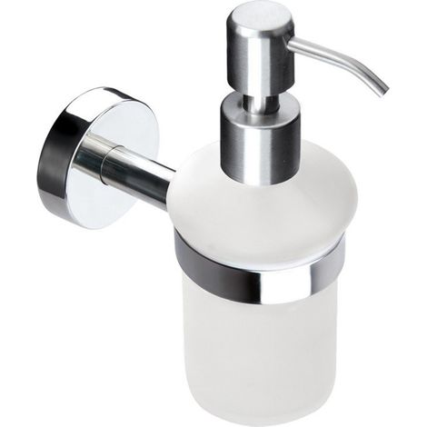 Dispenser bagno in vetro e acciaio installazione a muro MIRA-C kamalu