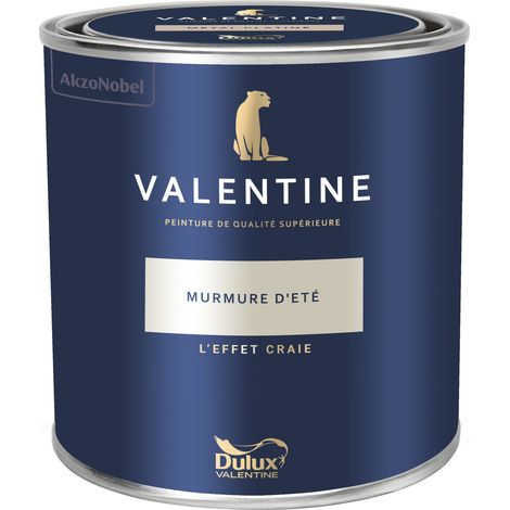 Dulux Valentine Peinture intérieure de haute qualité - Valentine - Couleur intense & pouvoir couvrant élevé - Mat Velouté Murmure d'Été 1 L