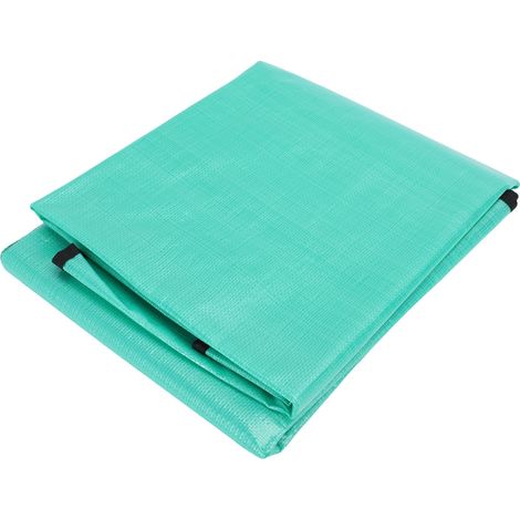 Bâche paysagère pour couper l'élagage étanche avec trou de 11,8 pouces 4 boucles d'angle Collection de feuilles à fixation facile 200x200cm / 78.74x78.74in (1/5)