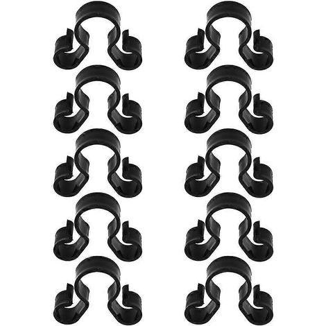 Lot de 10 cierges magiques pour bouteilles de vin, clips pour bougies, double trou, bâtonnets de feux d'artifice-6X5X1.5CM-Black