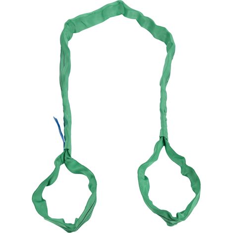 Élingue de levage PES 2 tonnes, flexible, haute résistance, à double boucle, accessoire pour grue, largeur 80 mm², au mètre (1/5)