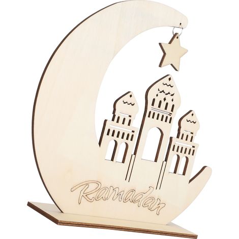 Plaque en bois pour le Ramadan à la Mosquée de la Lune (1/5)
