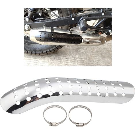 Pare-chaleur pour pot d'échappement de moto rétro, universel pour Harley cruiser/moto Tiema 400 (1/5)