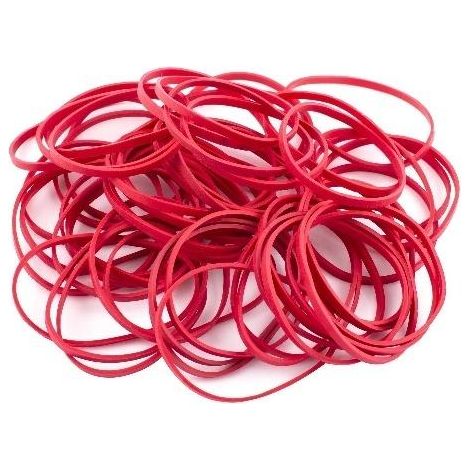 Goma elástica roja de 1,5 x 3 mm, 1000 g