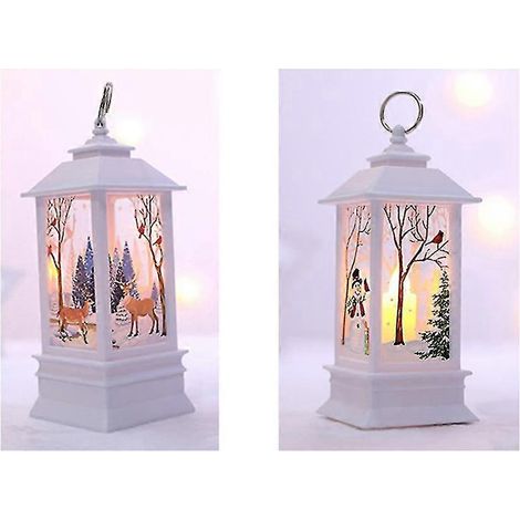 Lot de 3 guirlandes lumineuses de Noël pour la maison, lanternes de Noël clignotantes étanches, blanches (1/5)