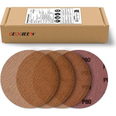 Papier à Poncer Abrasif 150mm - 50 Pièces Grains 180 Idéal pour Ponceuses Cloisons Sèches Durable et Efficace (1/5)