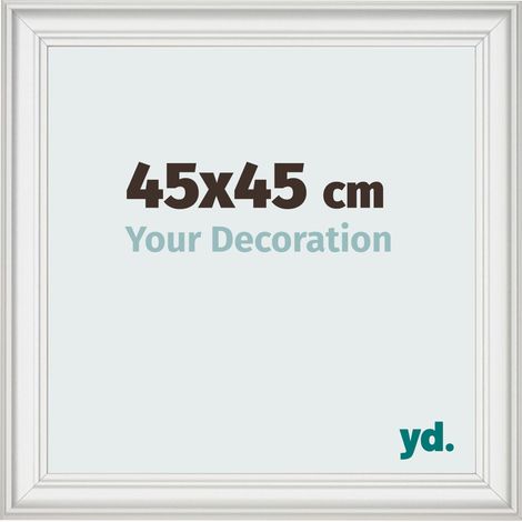 yd. - Cadre photo 45x45 - Blanc Patine - MDF - Lazio (1/5)