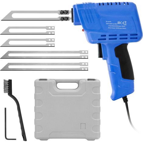 Couteau Électrique Coupe-mousse,Coupe Polystyrène avec 4 Lames Droites Couteau Chauffant Électrique Kit pour Panneau EPS, Éponge,Sangle,Caoutchouc,Corde Tissu Mousse Plastique (1/5)