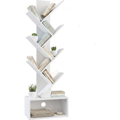 6-stufiges Baumregal mit geschlossenem Staufach