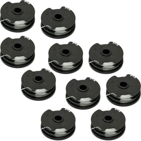 Lot De 10 Bobines Pour Coupe-Bordures Sans Fil Parkside Prta 20 Li C3 Ian351753 Tondeuse Sans Fil Sense Accusense (1/4)