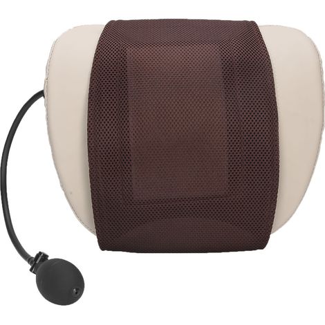 Oreiller de massage électrique avec traction par coussin d'air, chauffage de la colonne cervicale et soutien lombaire prise standard américaine 100-240V. (1/5)