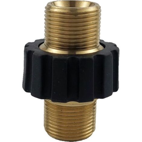 Adaptateur rapide pour tuyau haute pression, double mâle M22 x 1,5, connecteur pour nettoyeur haute pression, raccord universel robuste (1/4)