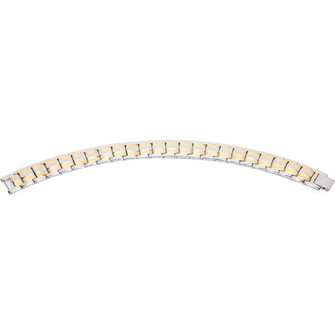 Bracelet magnétique double rangée en or et argent pour soulager la douleur, la magnétothérapie et les soins de santé. (1/5)