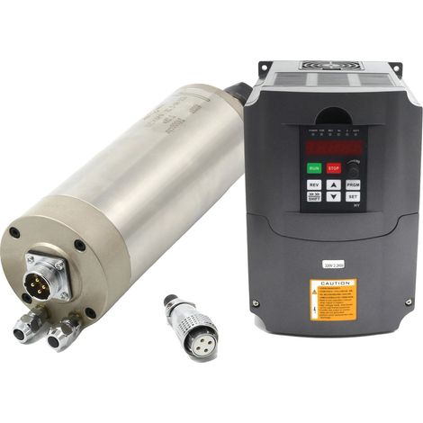 Motor de husillo, refrigerado por agua, de alta precisión, kit de 4 piezas (1/2)